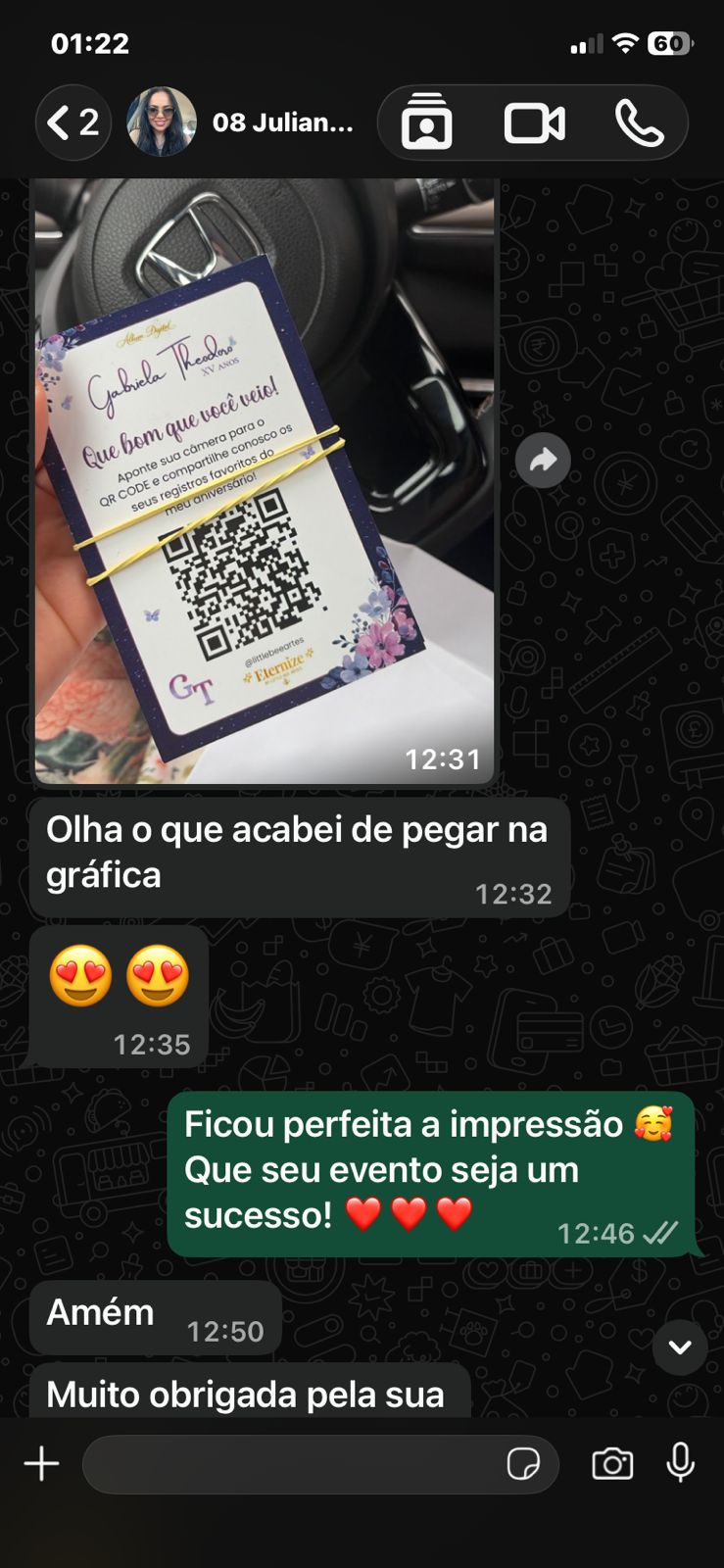 Depoimento de Juliana — Aniversário