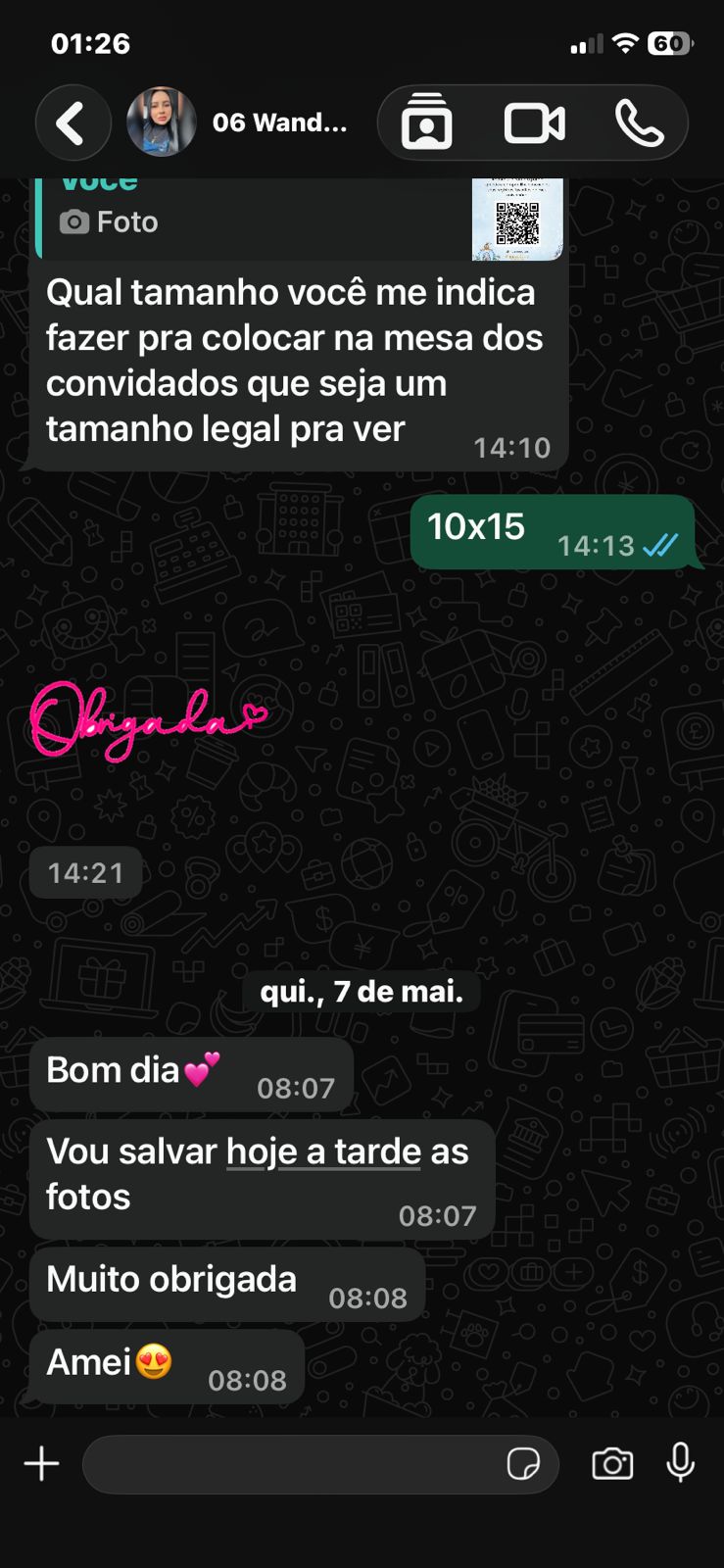 Depoimento de Wanda — 15 anos